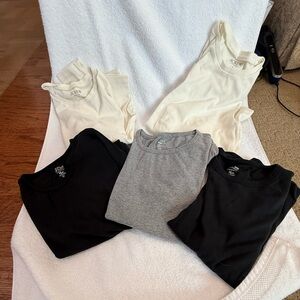 Bundle of JCrew cotton perfect tshirts short & long-sleeved -excellent condition